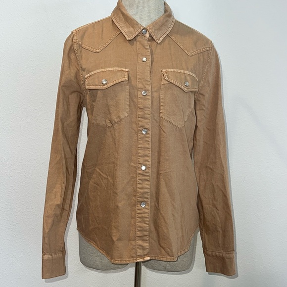 Oat New York Tops - OAT New York Snap Closure Cotton Shirt